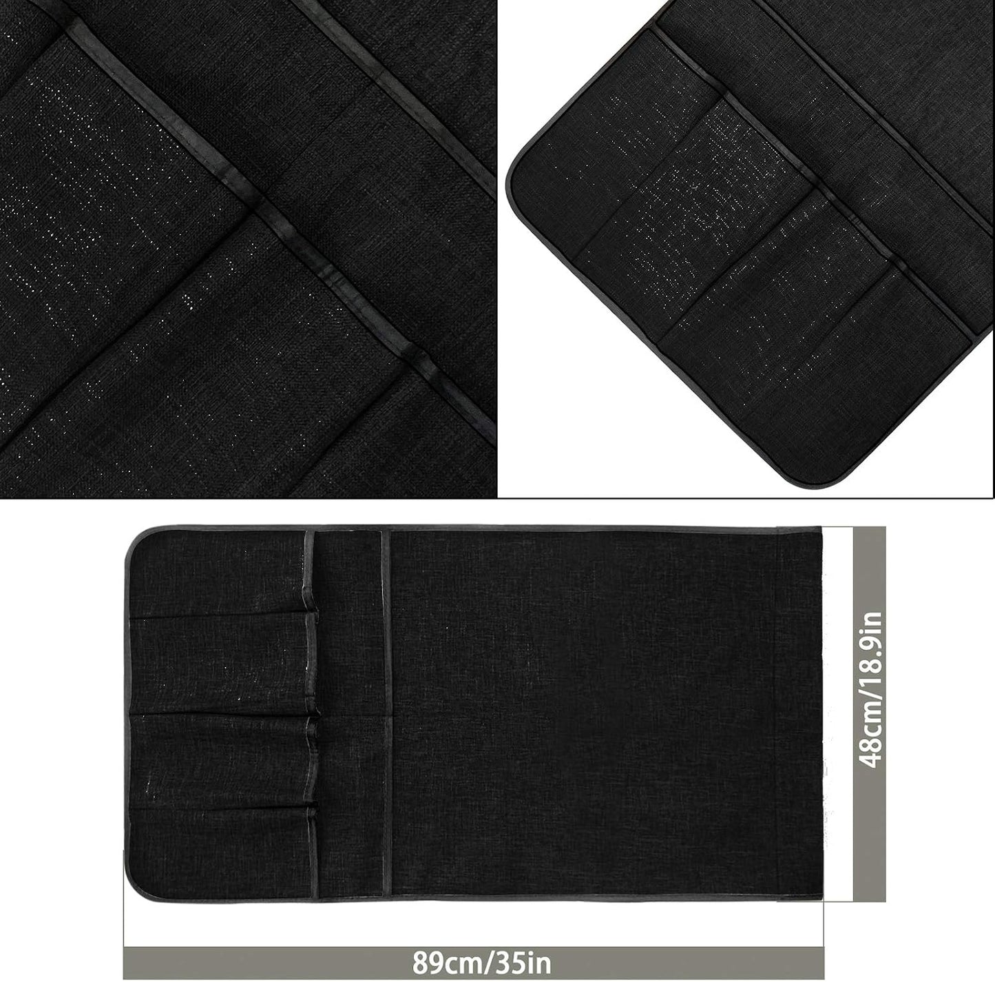 Couch Sofa Armrest Organiser Arm Chair Caddy Bedside Storage Pocket with 8 Pockets TV Remote Holder Bed Storage Pocket Bag for Cellphone Tablet Notepad Book Magazines DVD Glasses