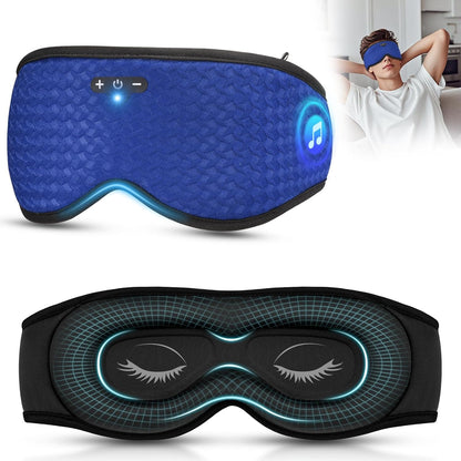 3D Sleep Mask with Bluetooth Headphones, Sleeping Headphones for Side Sleepers, Zero Eye Pressure, Adjustable Sleep Eye Mask, Ultra-Thin Stereo Speakers Perfect for Sleeping-Peacock Blue