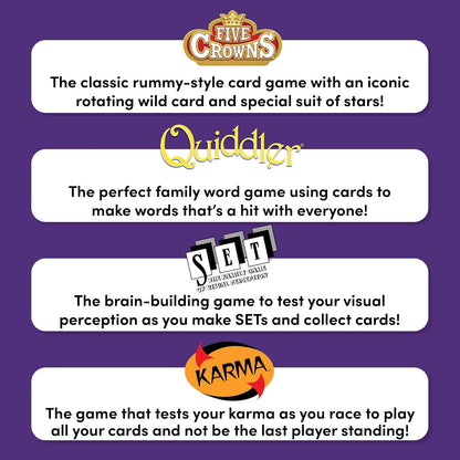 Five Crowns Rummy Style Card Game for Kids and Adults, Family Game Night