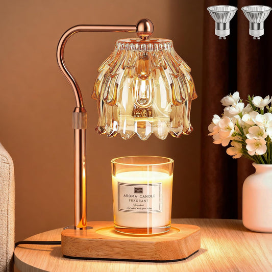 Candle Warmer Lamp with Timer Dimmer - Birthday Gift for Women Mom, Electric Wax Melter Warmer Adjustable Height for Jar Candles Housing Warming Home Decor
