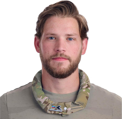 KOOLGATOR Evaporative Cooling Neck Wrap, Blue Paisley, 1 Pack | Reusable Neck Cooler with Long Lasting Relief During Hot Weather Activities, Sports, & Outdoor Work