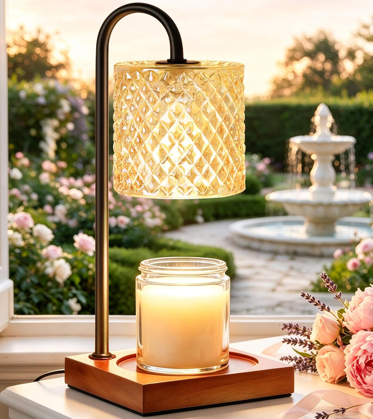 TigQiang Candle Warmer Lamp with Timer, Birthday Gifts for Women, Amber