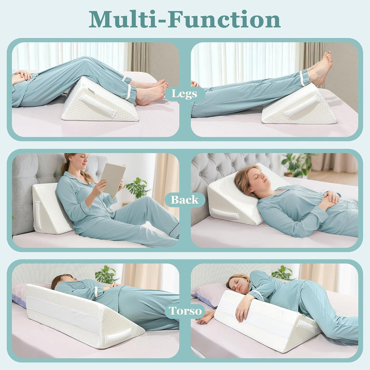 Blanket Lifter for Feet in Bed, Foot Bed Cradle Post Surgery, Sheet Elevation Wedge Foot Tent, Blanket Support Holder Foam Block, Toes Pain Knee Gypsum Legs Recovery Supplies(Heighten, Widen)