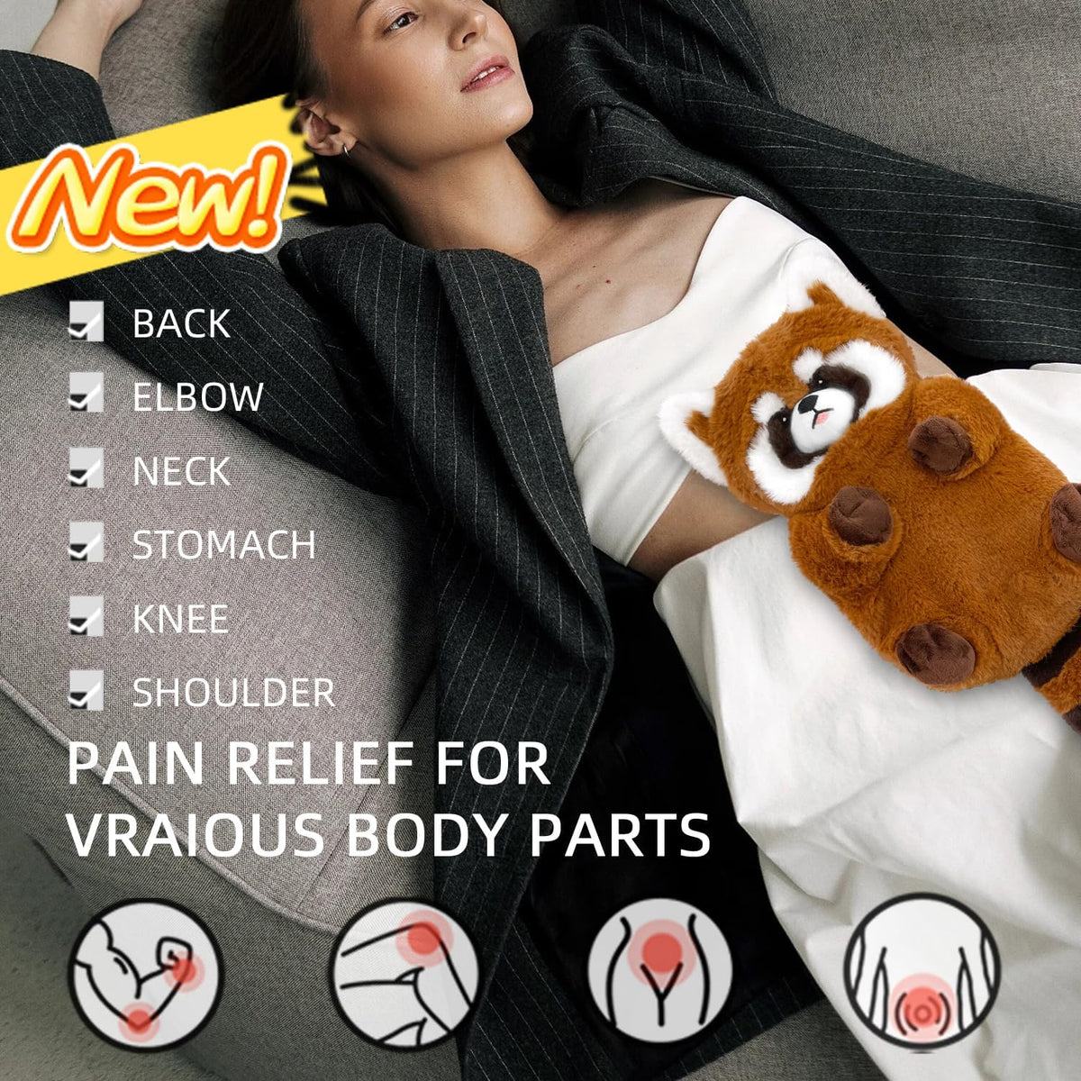 Otter Microwave Heating Pad for Cramps,Cute Stuffed Animal,Cozy Plush