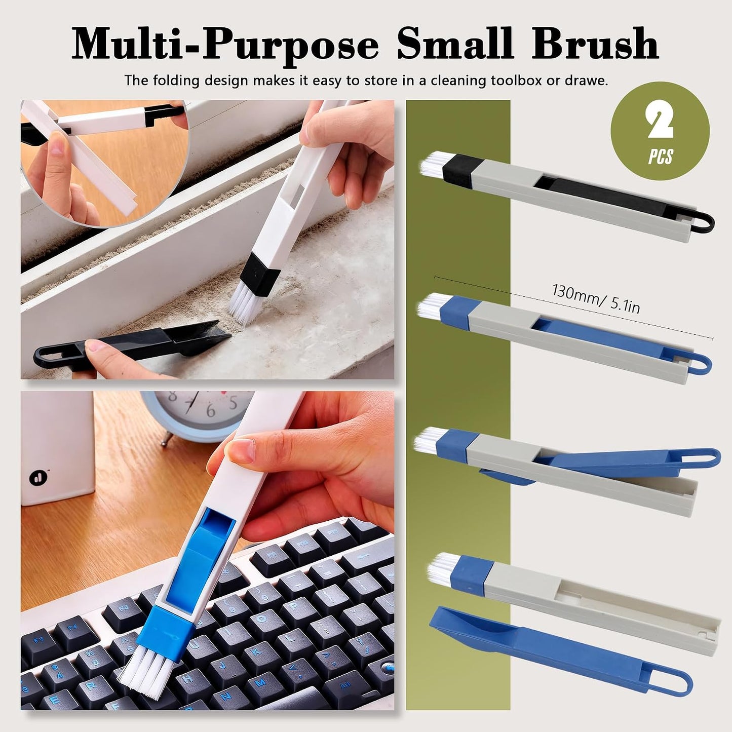 15Pcs Crevice Cleaning Brush Set Hard Bristle Scrub Brushes Tools Groove Gap Cleaning Brush for Housekeeping Bathroom Corners Window Track Kitchen Toilet Cup Faucet