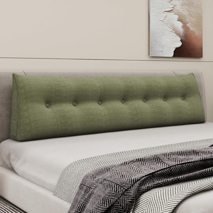 Headboard Wedge Pillows for Sitting Up in Bed Rest Adult，Triangular Upholstered Stuffed Reading Pillow for Sofa Couch Back Cushions Lumbar Body Support Dorm Bedroom（King，Corduroy Gray）