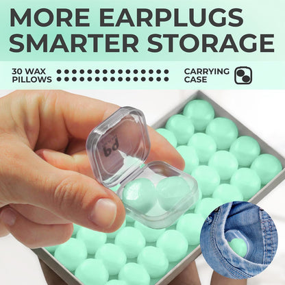 Peace&Quiet PQ Wax Ear Plugs for Sleeping - 30 Silicone Wax Earplugs