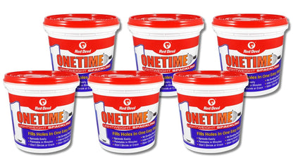 Red Devil 0542 ONETIME Lightweight Spackle Wall Repair, Spackling for Holes Drywall, 1/2 Pint, White, 8 Ounce, Made in USA