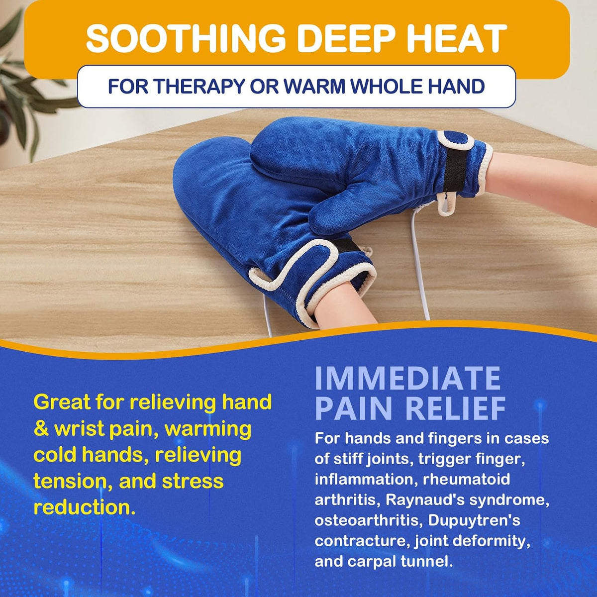 Cordless Foot Warmer with Heat and Massage - Rechargeable Heating Pad for Feet, 3 Temp & Vibration Levels, 60 Min Timer for Plantar Fasciitis, Ankle Pain, Cold Feet at Home, Office, Sleeping
