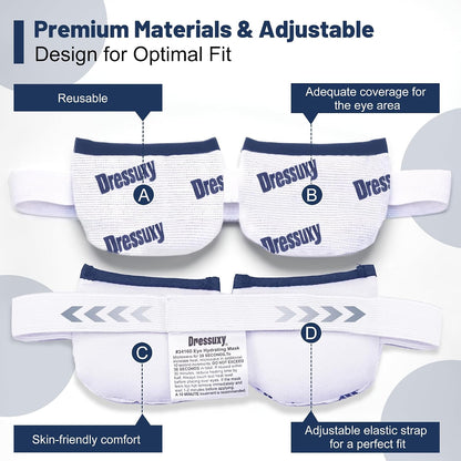 Heated Eye Mask & Microwavable Eye Compress | Gentle Steam Heat for Eye Comfort 1pc White