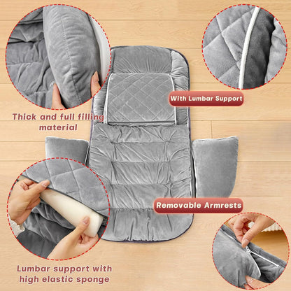 USB Heated Seat Pad Cushion for Office Chair | 3 Heat Levels, Time Setting | Large Heating Area Heated Seat Pad Cover with Lumbar support for Home & Office, Wheelchair(Dark Pink)