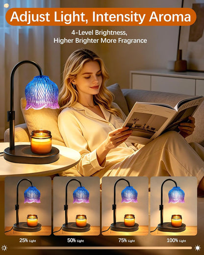 Candle Warmer Lamp with Timer and Dimmer, Adjustable Height Design