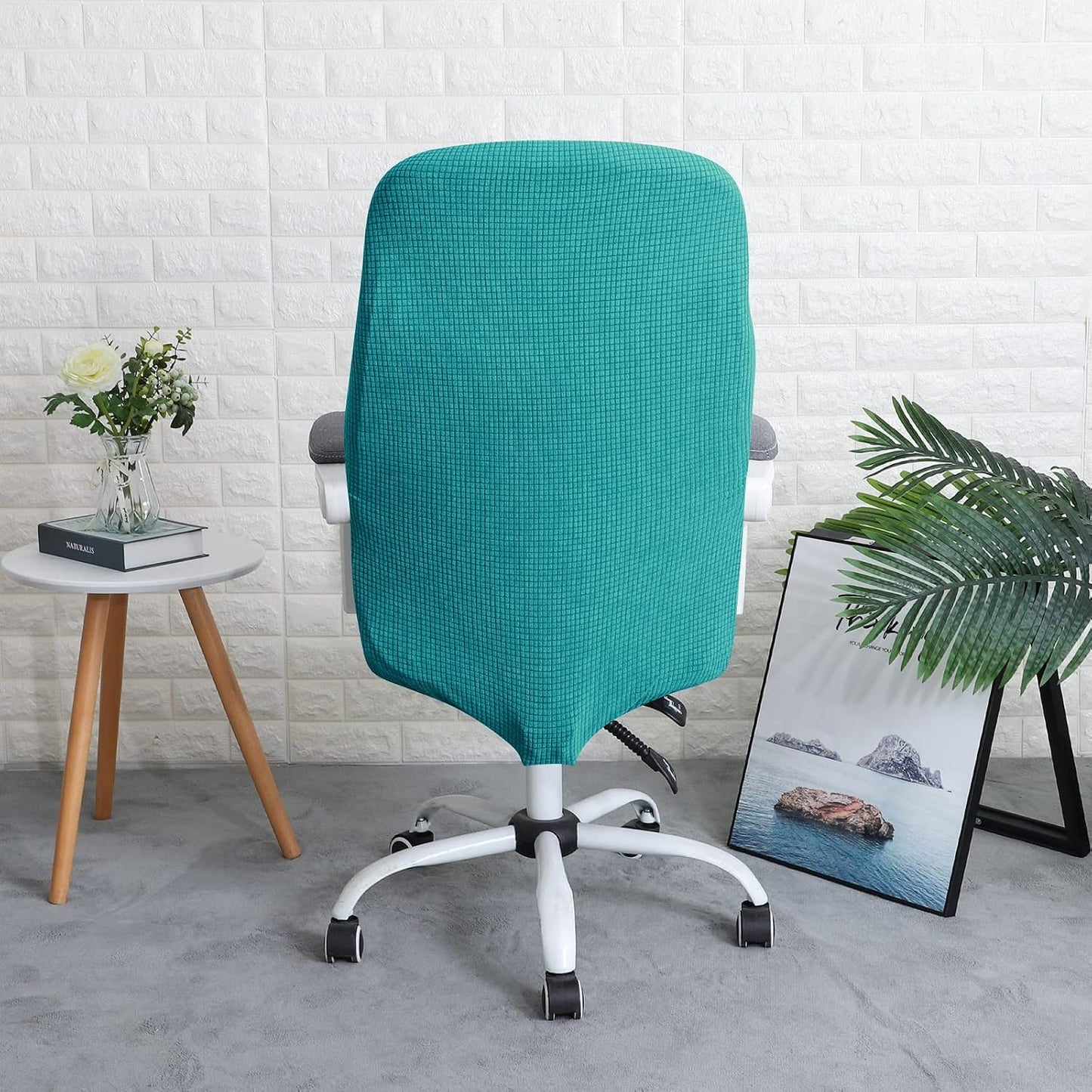 FORCHEER Office Chair Armrest Cover with Zipper 15inch Stretchable Water Resistant Computer Office Chair Arm Rest Slipcover for Desk Chairs Arm 2Pack-Army Green