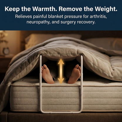 Performore Blanket Lifter for Feet, Bed Lifter, Adjustable 23-31 Inch Bed Cradle, Fits Twin to King Size, Heavy Duty Steel Foot Tent, 2 Clips Included, for Arthritis Restless Legs Surgery Recovery