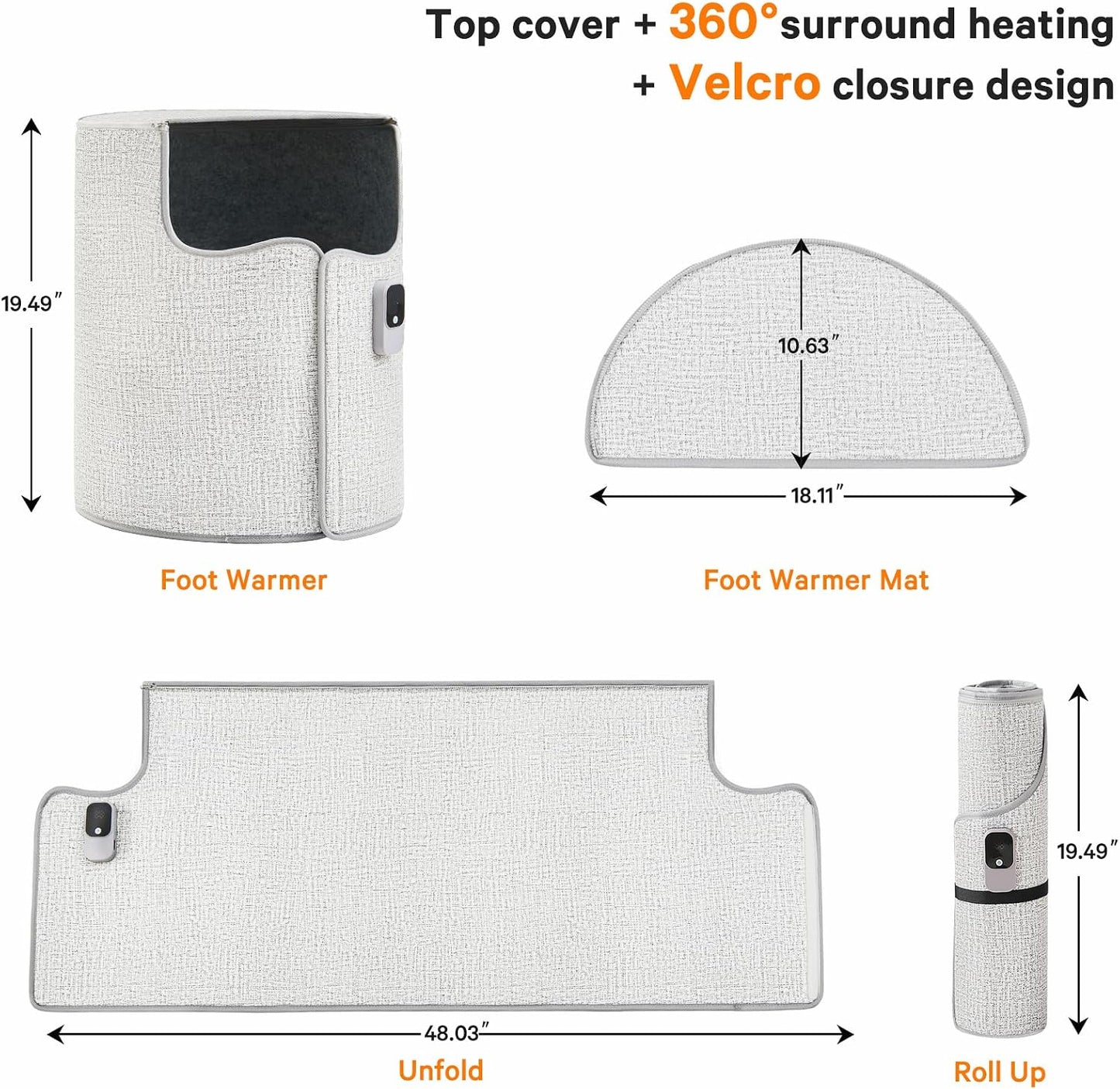 Under Desk Heater & Space Heater for Indoor Use,Leg Foot Feet Warmer For Office Home Quiet, Small Portable Personal Office Heater Accessories,Essentials Supplies For Women Men Gifts Medium