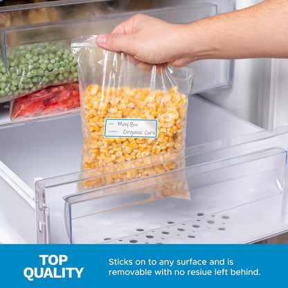 Tafura Food Labels (200 pcs) Freezer Labels for Food Containers | Removable Food Labels Stickers, Easy Write On, No Residue, 1x3 Inch
