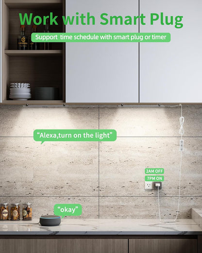 Motion Sensor Dimmable Under Cabinet Lighting, 6000K 12-inch 2 Pack