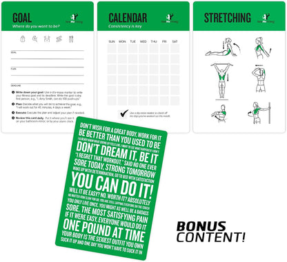 NewMe Fitness Pilates Workout Cards, Instructional Fitness Deck for Women & Men, Beginner Fitness Guide to Training Exercises at Home or Gym