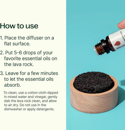 Plant Therapy Lava Rock Passive Diffuser for Essential Oils Great for Decorating at Home, Office or Car, and Gift-Giving