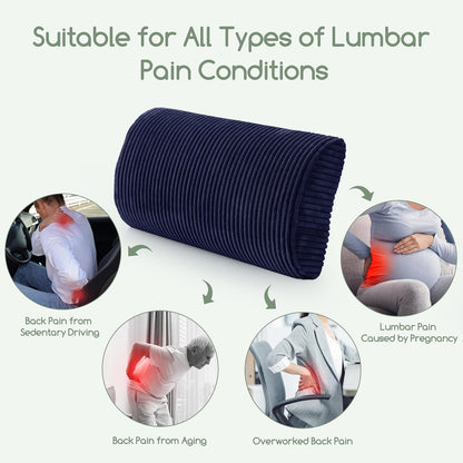 HIGOGOGO Lumbar Support Pillow for Recliner Chair/Accent Chair/Couch, Memory Foam Back Support Cushion for Elderly, Recliner Cushions for Back Rest, Pain Relief, Reading, Washable Cover, Brown