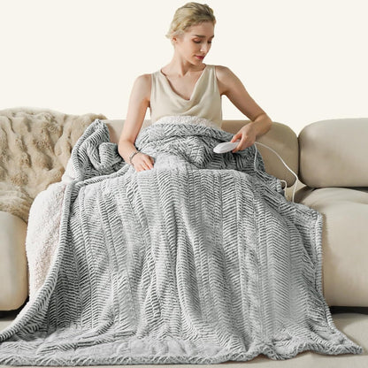 Templewet Heated Blanket Throw 50" x 60",Cute Electric Blanket,Racoon | Timer Settings,Auto Off,Soft Sherpa Heated Throw Blanket,Machine Washable,Fast Heating for Sofa Bed Office Use,Gifts for Mom