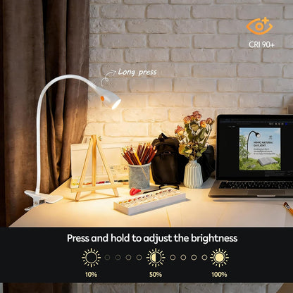 acegoo Minimalist Clip On Reading Light, Head Switch Headboard Book Lamp