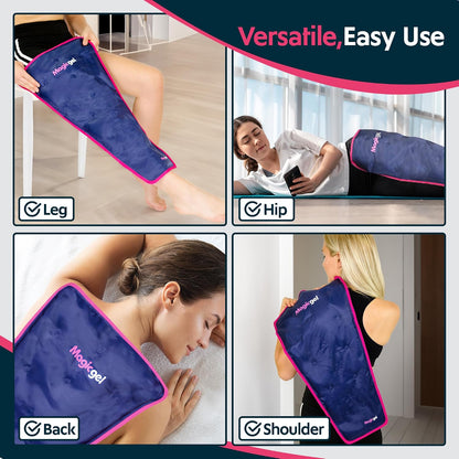 Magic Gel Leg Ice Pack - Professional Cold Therapy - Wrap Around Shin Ice Packs - Full Leg Ice Pack Wrap Around Entire Leg - Cool Down Your Legs Shins Hamstrings - Ice Packs Sleeve
