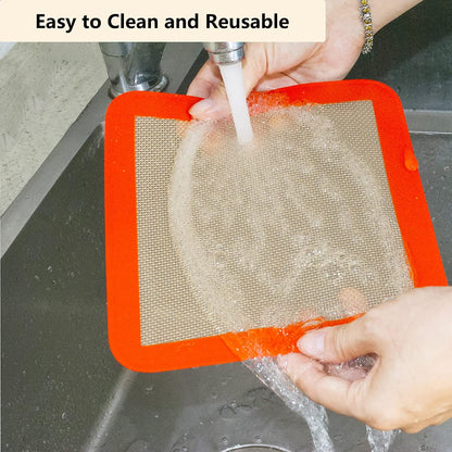 AMYONE 11x11 Silicone Baking Mat, Square Air Fryer Liner, Platinum, 2 Pack | For 11x11 Square Cake Pan/Cheesecake Pan/Toaster Oven/XL Air Fryer, Food Grade Silicone Baking Sheet Liner for Cake/Cookie