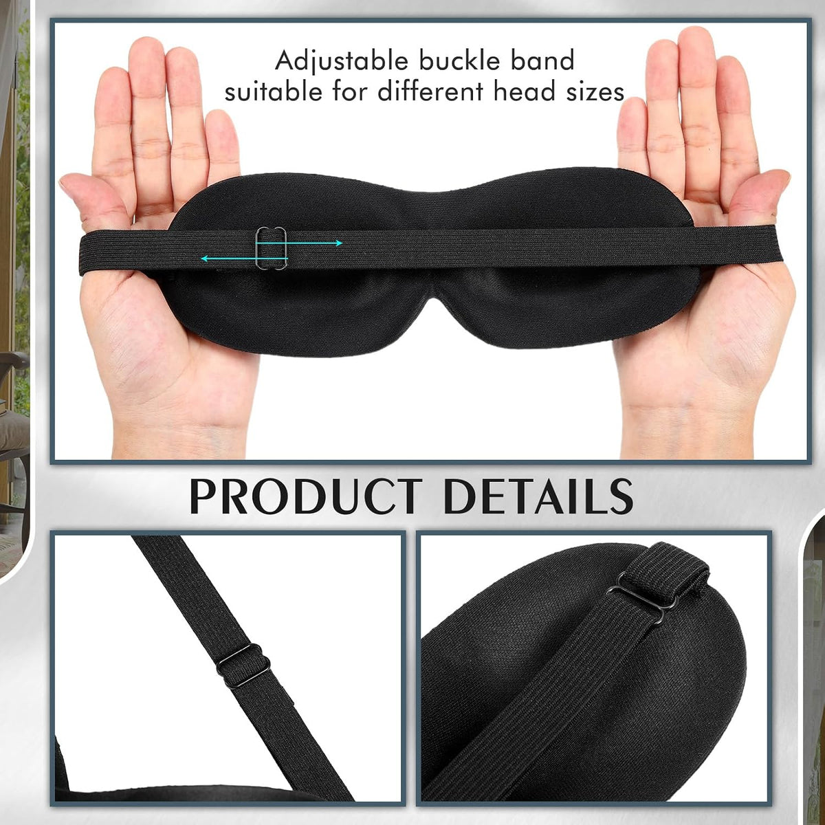 Bonuci 20 Sleep Mask for Women 3D Eye Mask, Dark Purple