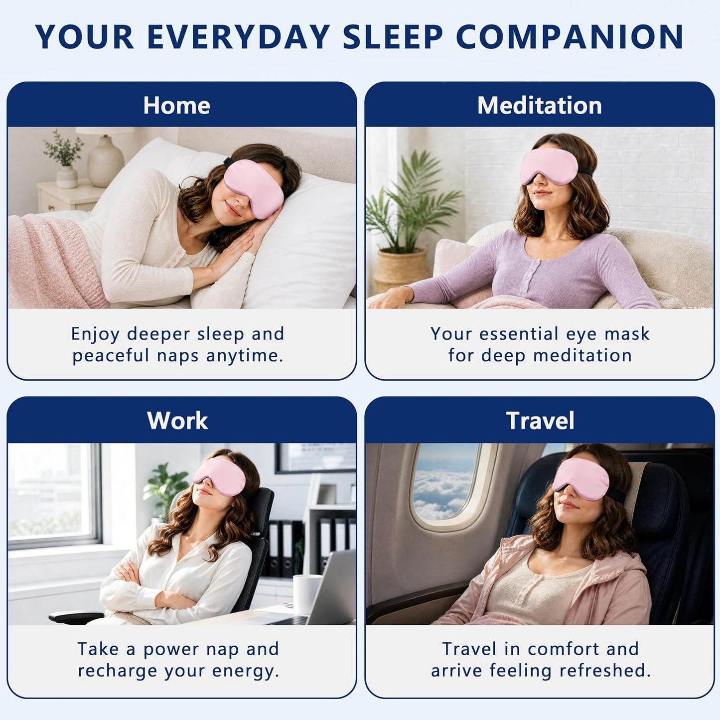 2 Pack Cooling Eye Mask for Migraine Relief, Gel Ice Eye Mask for Puffy Eyes, Dark Circles, Eye Fatigue & Stress – Reusable Cold Compress Weighted Sleep Mask for Men & Women (Black & Black)