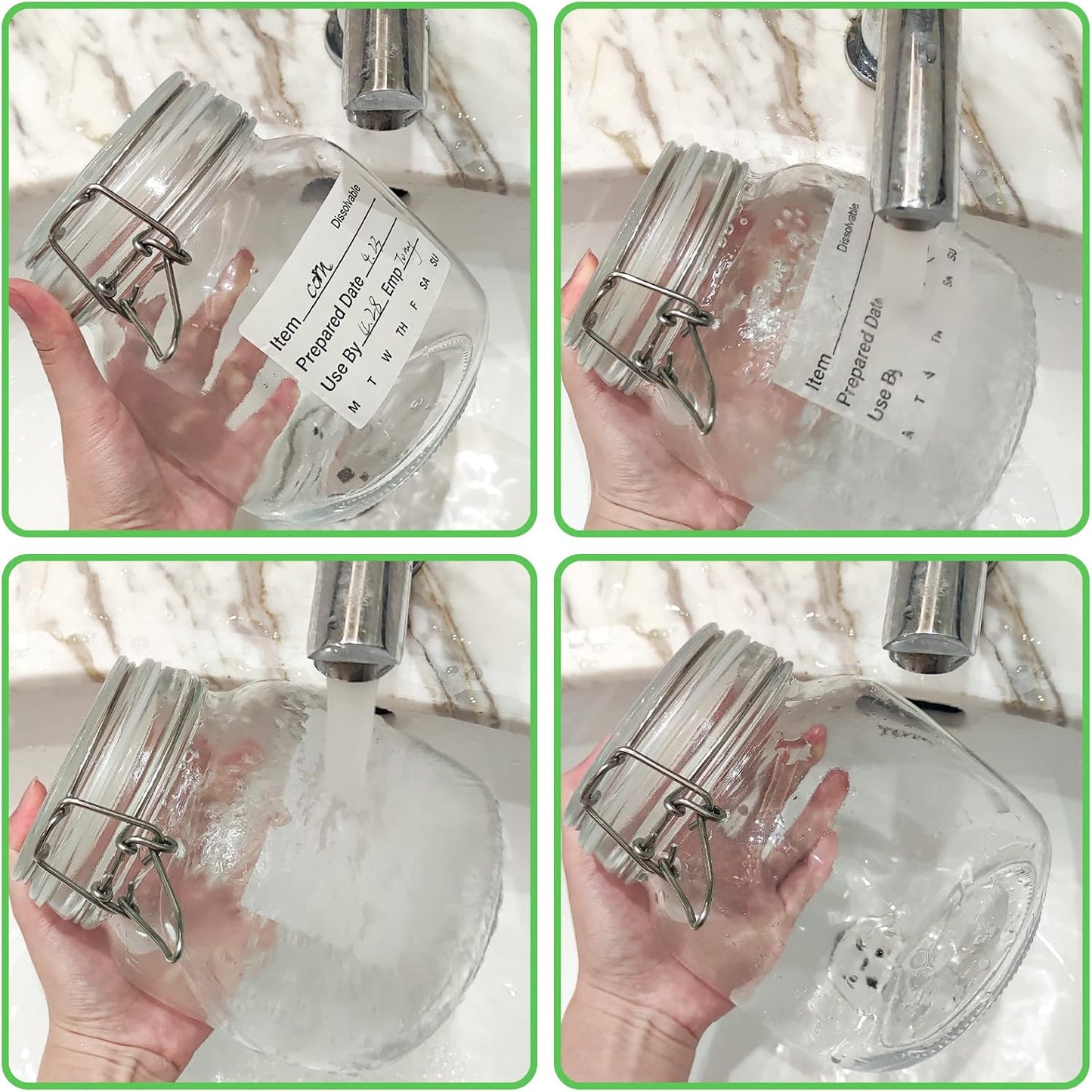L LIKED 250 Dissolvable Labels 2"x 2" Use By Food Rotation Storage Label