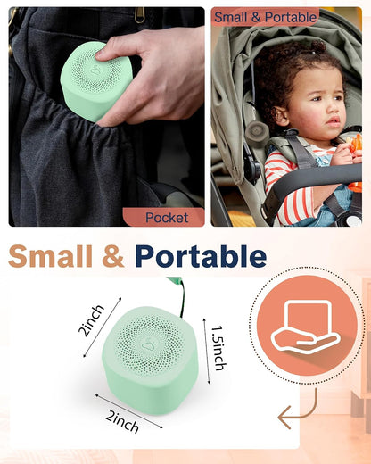 Travel White Noise Sound Machine 20 Sounds, Portable Sound Machine for Adults Sleep, Mini Sleep Aid with Adjustable Volume, 3 Timers, Colorful Night Light, Rechargeable for Baby, Home, Registry Gift