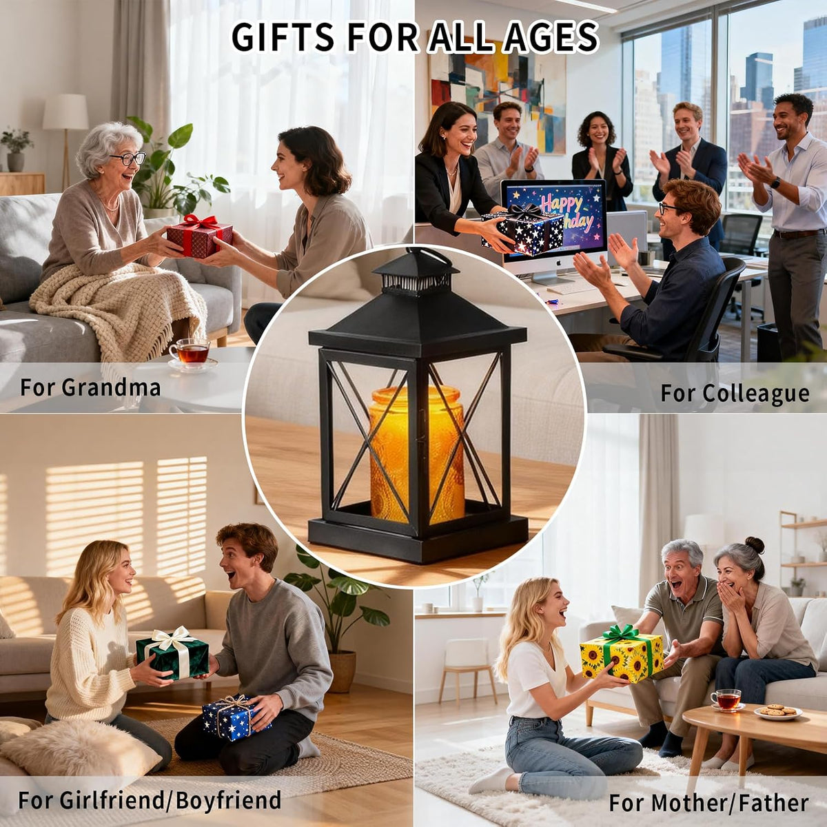2026 New Candle Warmer Lamp with Timer,Compatible with 3 Wick Candles Jars,Vintage Candle Warmer Lantern Lamp,Dimmable Farmhouse Candle Lamp Warmer,Fully Enclosed and Hanging Up Designed