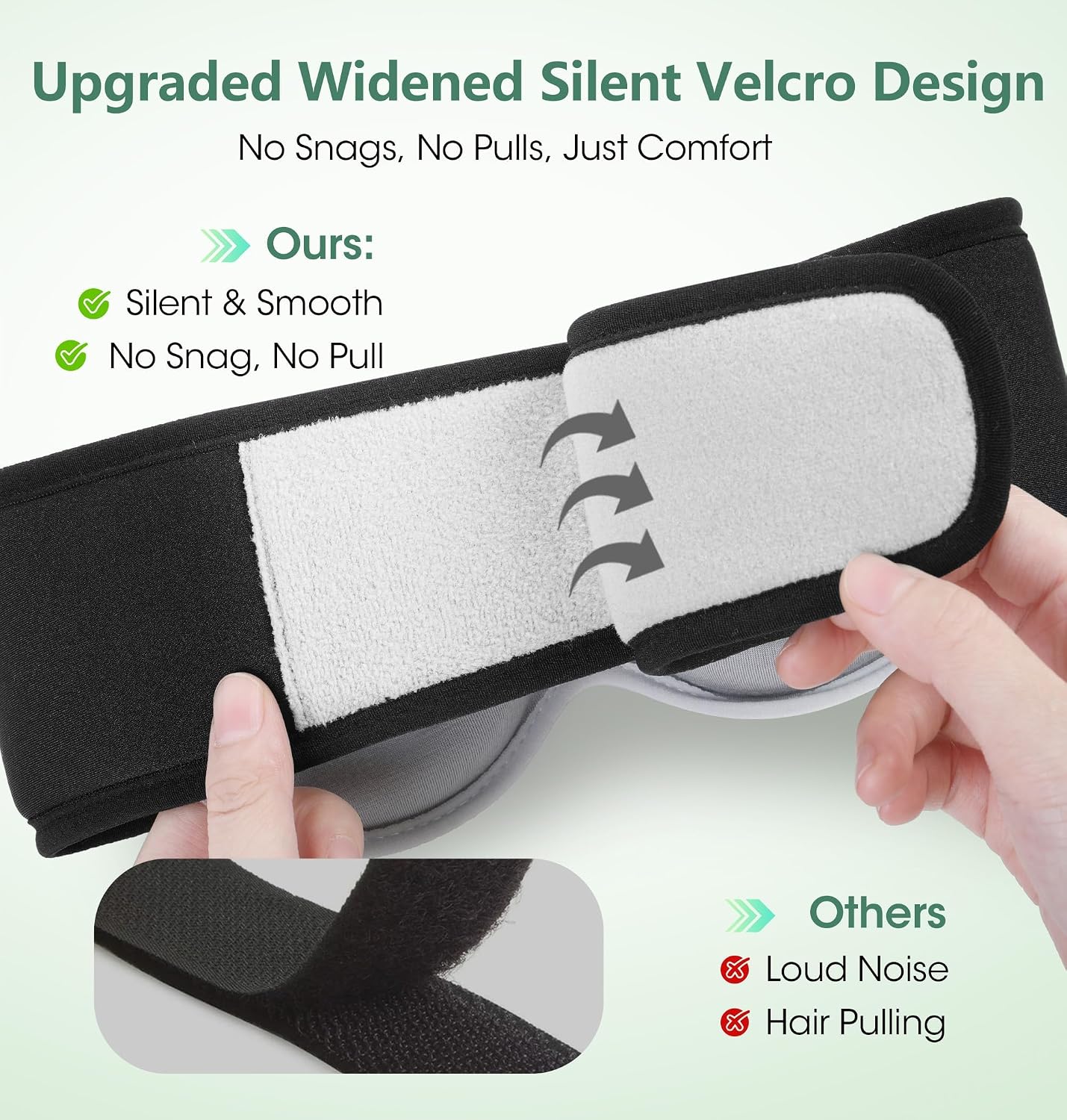 LC-dolida Voice Control Bluetooth Sleep Mask, Bamboo Cotton Bluetooth Sleep Headphones with 3D Zero-Pressure Cups and Timer Setting, Total Blackout Sleep Eye Mask for Side Sleepers (Purple)