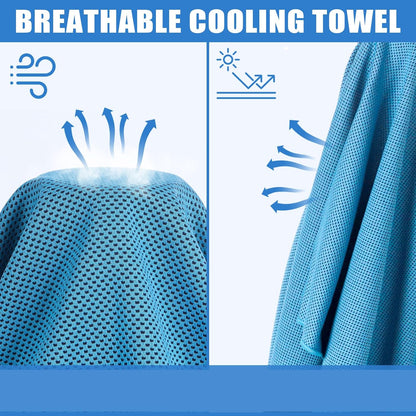 4 Pack Cooling Towels Wrap for Neck Face,Ice Cold Towel Rags Quick Dry for Gym Fitness Yoga Tennis Cycling Running Hiking Workout Sweat(Multicolor-02)