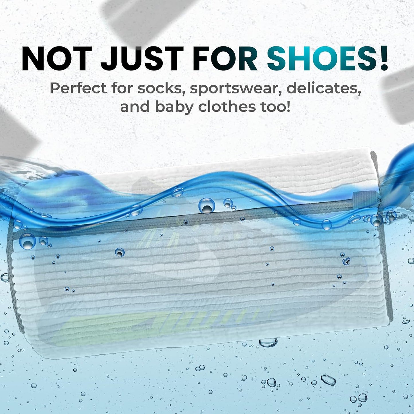 Premium Shoe Washing Machine bag 2 Pack – 360° Self-Locking Zipper Reusable Sneaker Laundry Set – Heavy-Duty Microfiber Shoe Washing Bag for Washer & Dryer, Boots & Athletic Footwear (Yellow)