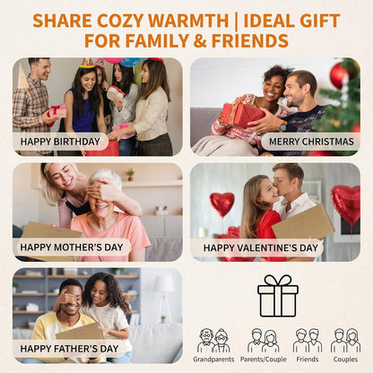 Massaging Heating Pad for Neck and Shoulders and Back, Gifts for Mom Dad