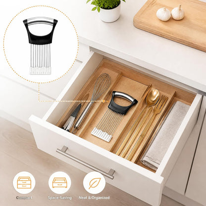 Onion Holder for Slicing, Anti-Slip Onion Slicer Holder, Food Grade Onion Cutting Tool for Kitchen Home Cooking Vegetable Preparation