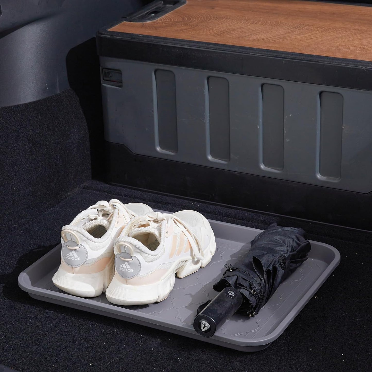 WATANIYA PET Boot Tray for Entryway Indoor, Heavy Duty Shoe Mat Tray 2 Packs, 16.7"x12.8" Waterproof Shoes Trays with Raised Edge, Outdoor Multi-Purpose Mats for Boots, Garden, Pets