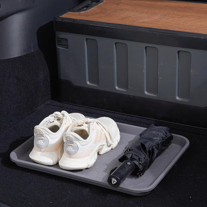 WATANIYA PET Boot Tray for Entryway Indoor, Heavy Duty Shoe Mat Tray 2 Packs, 16.7"x12.8" Waterproof Shoes Trays with Raised Edge, Outdoor Multi-Purpose Mats for Boots, Garden, Pets