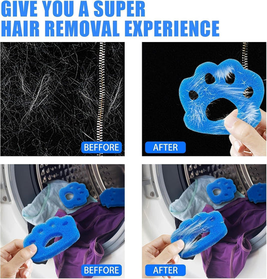 Reusable Pet Hair Remover for Laundry for Washing Machine and Dryer | Effective Cat & Dog Hair Collector, Removes Fluff & Fur from Clothing & Bedding, Safe & Durable, Fits All Fabrics (6 Pack)
