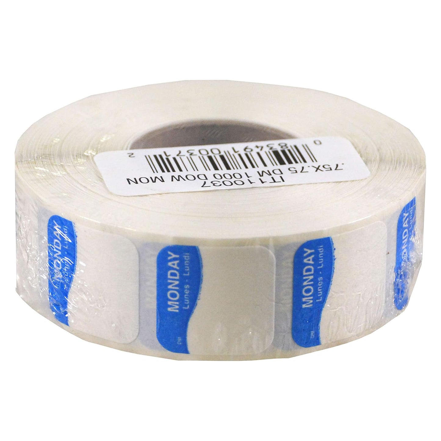 DayMark Safety Systems I132152 Day of The Week 3/4" Square Dissolvable Labels, Monday-Sunday, Label Dispenser Included (7,000 Labels)
