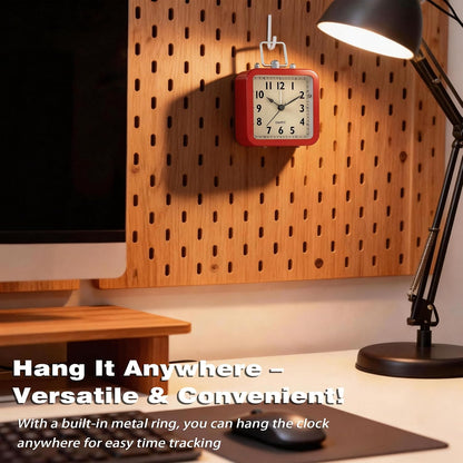 AYRELY® Small Metal Alarm Clock, Desk and Table Clock for Travel