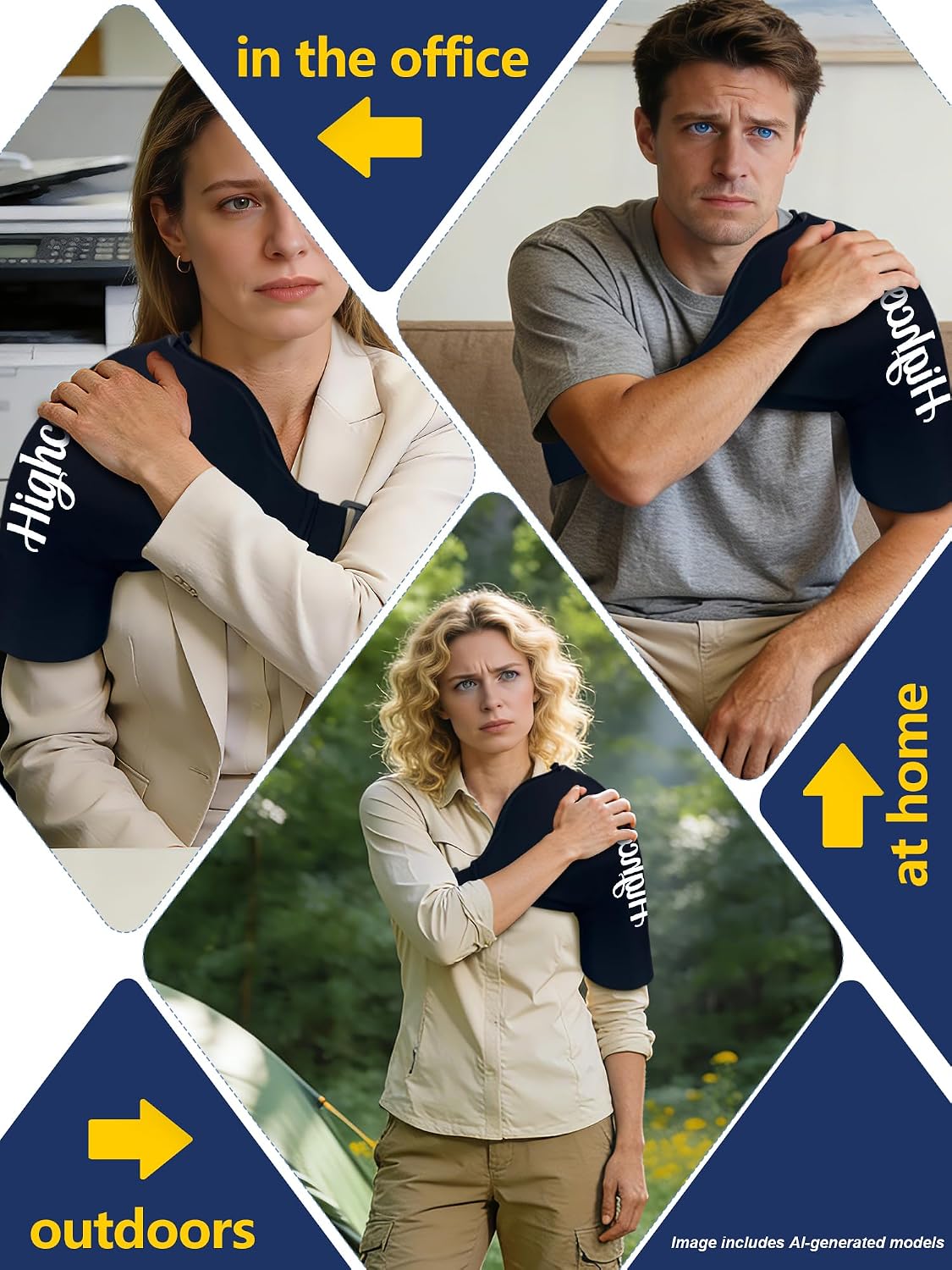 Shoulder Ice Pack Wrap for Rotator Cuff and Arm,Cold Compression for Relief