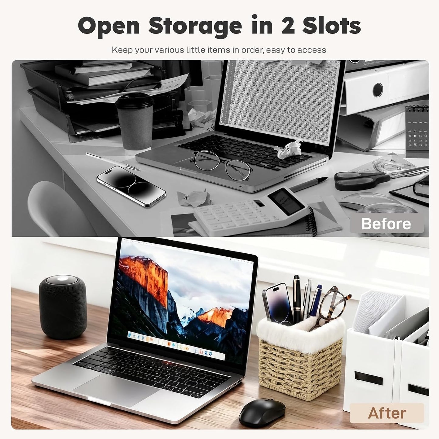 Glasses Holder, Paper Rope Plush Lined Eyeglass Holder Stand 2 slots Eyeglasses Storage Organizer for Nightstand Desk