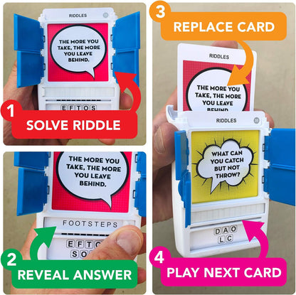 Logos Travel Game - Guess 100 Logos | Flash Cards with Slide Reveal Case | Card Game, Gift, Stocking Stuffer | Hours of Fun for Kids and Adults | Ages 6+