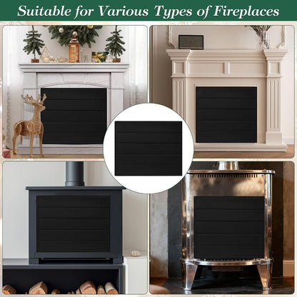 Fireplace Cover, Fireplace Blanket for Heat Loss, Fireplace Draft Cover Indoor, Fireplace Draft Stopper with Full Frame Magic Tape, Fireplace Draft Blocker Save Energy (39"x32")