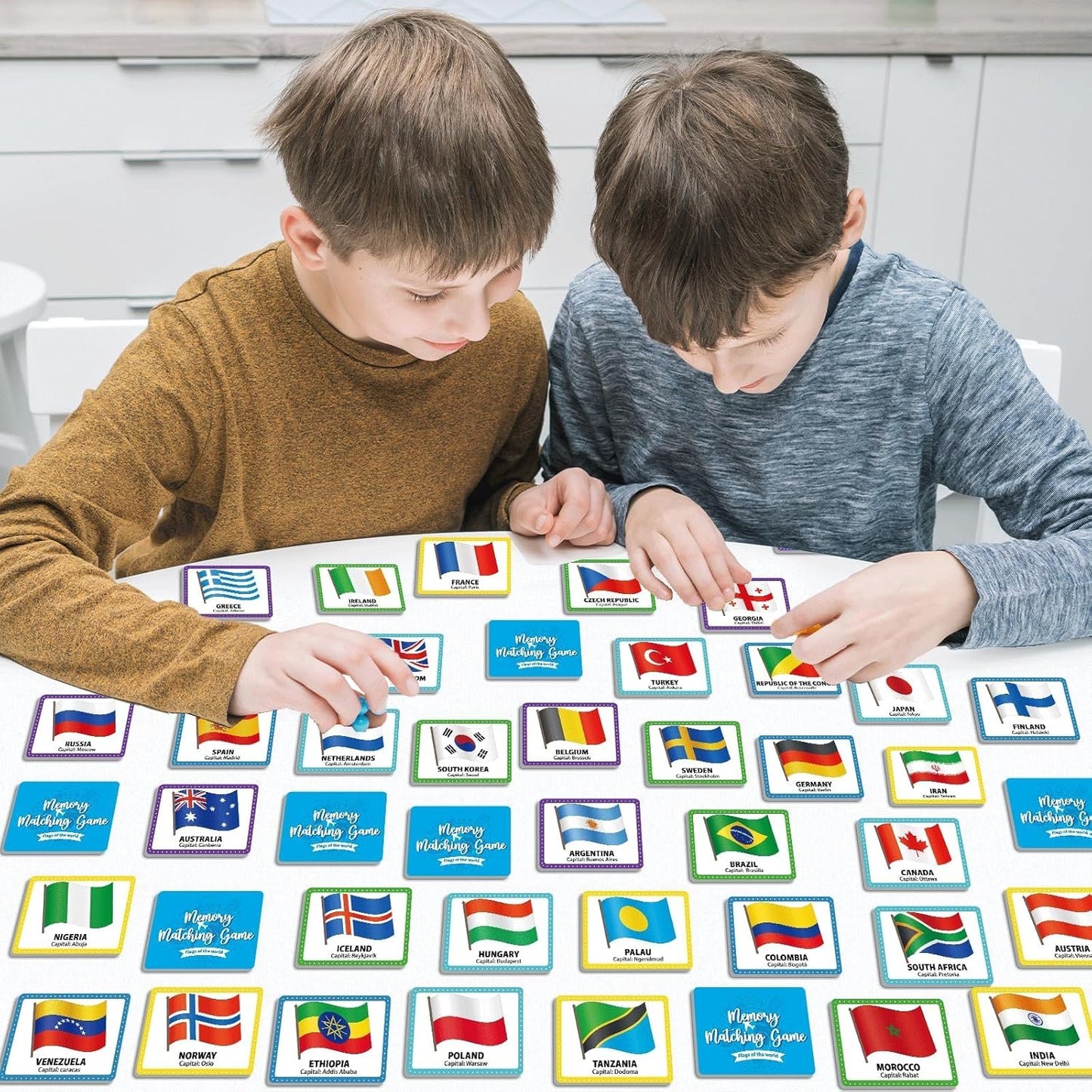 gisgfim 100 PCS Memory Matching Game Famous Paintings Concentration Memory Card for Adults Learning Educational Game A Fun & Fast Artworks Theme Matching Games