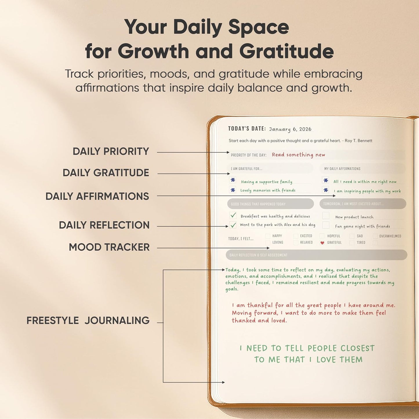 Best Daily Journal for Men & Women - Gratitude, Manifestation & Guided Journal with Prompts for Personal Growth (A5, Blue) - PRODUCTIVITY STORE