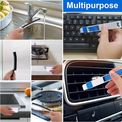Window Track Cleaning Tools,Window Sill Cleaner Tool Kit,10 Pcs | Sliding Door Track Cleaner,Groove Crevice Seal Cleaning Brush for Tile Lines/Shutter/Car Vents/Air Conditioner/Keyboard